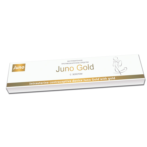 Внутриматочная спираль «Juno Gold» с золотом упаковка